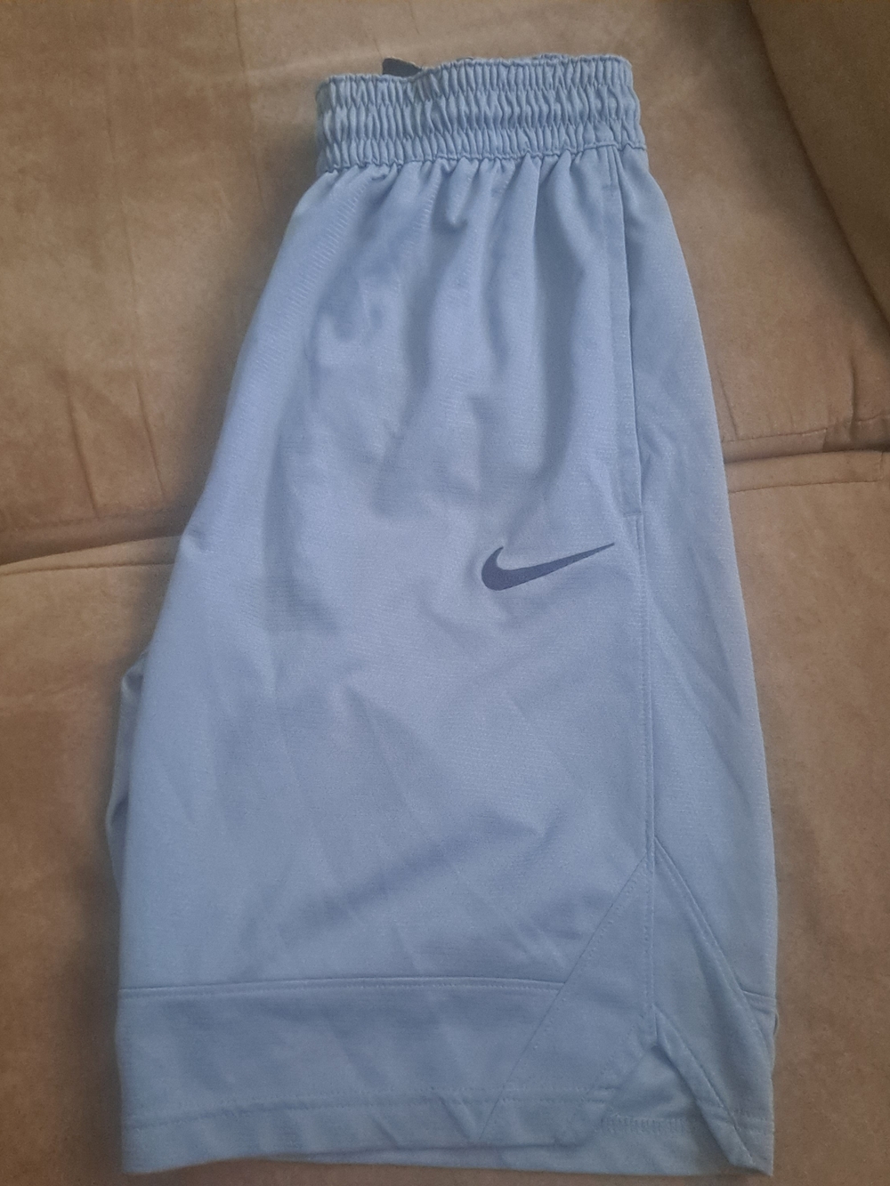 Nike Light Gray Athletic Shorts with Swoosh